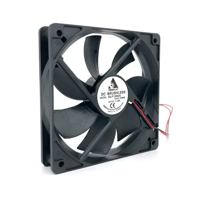 Delefun 12025A DC cooling fan 120x120x25mm PBT Class A for PC case cooling