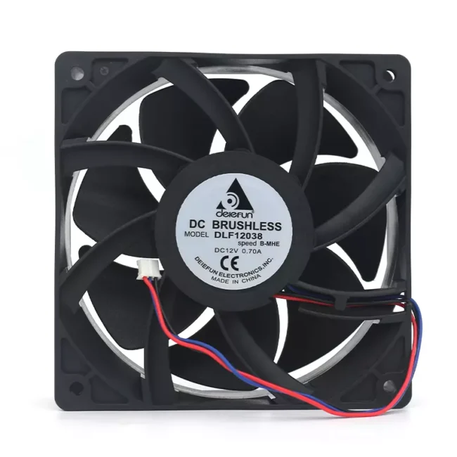 Delefun 12038A DC brushless fan 120x120x38mm high static pressure for server cooling