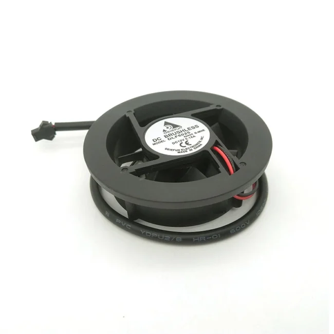 Delefun 6025 round frame DC brushless fan 60x60x25mm 12V 0.18A for compact cooling