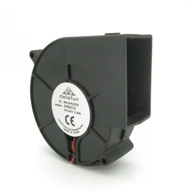 Delefun DLF9733 24V DC blower fan 97x97x33mm dual ball bearing for industrial cooling