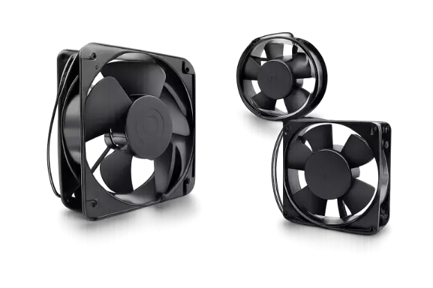 120mm AC cooling fan with ball bearings for industrial electrical cabinets and automation equipment, 220V operation, constant-speed performance