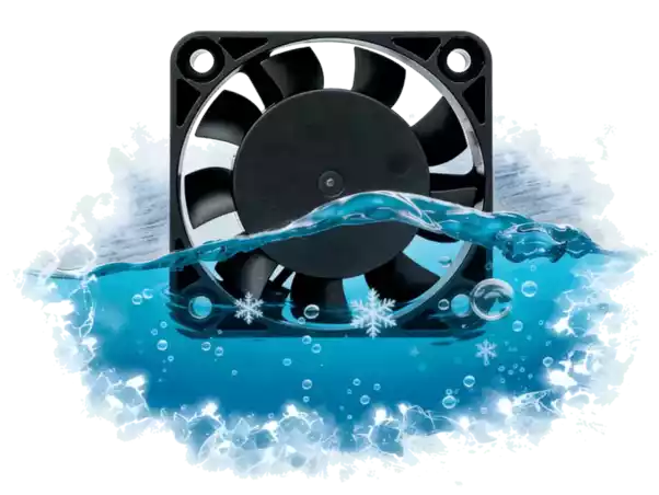 IP68 DC axial fan with brushless motor design for industrial applications