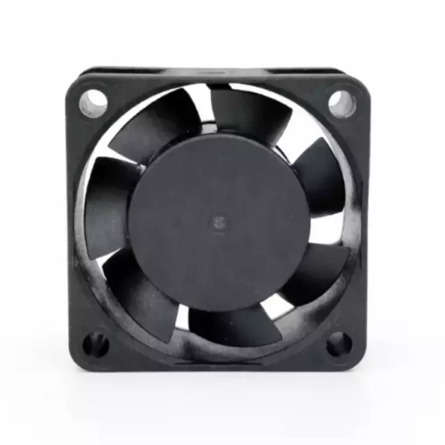 Delefun 5020 12V 0.2A DC cooling fan: Compact 50x50x20mm brushless DC fan with black square frame, circular protective grille, multiple fan blades, and four corner mounting holes. Specifications label displays "12V 0.2A" with brand name and model number clearly visible.